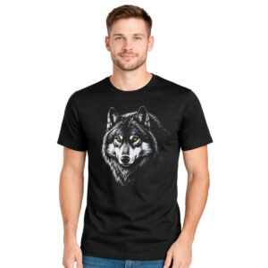 Vuk – muška crna majica