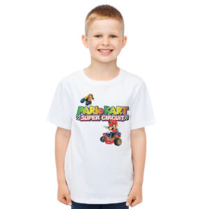 Mario Kart Super Circuit – dečija bela majica