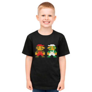 Super Mario 8bit – dečija crna majica