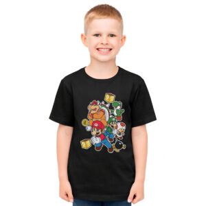Super Mario Bros – dečija crna majica