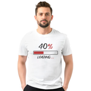 40% Loading − muška bela majica