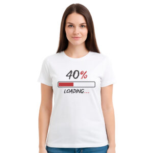 40% Loading − ženska bela majica