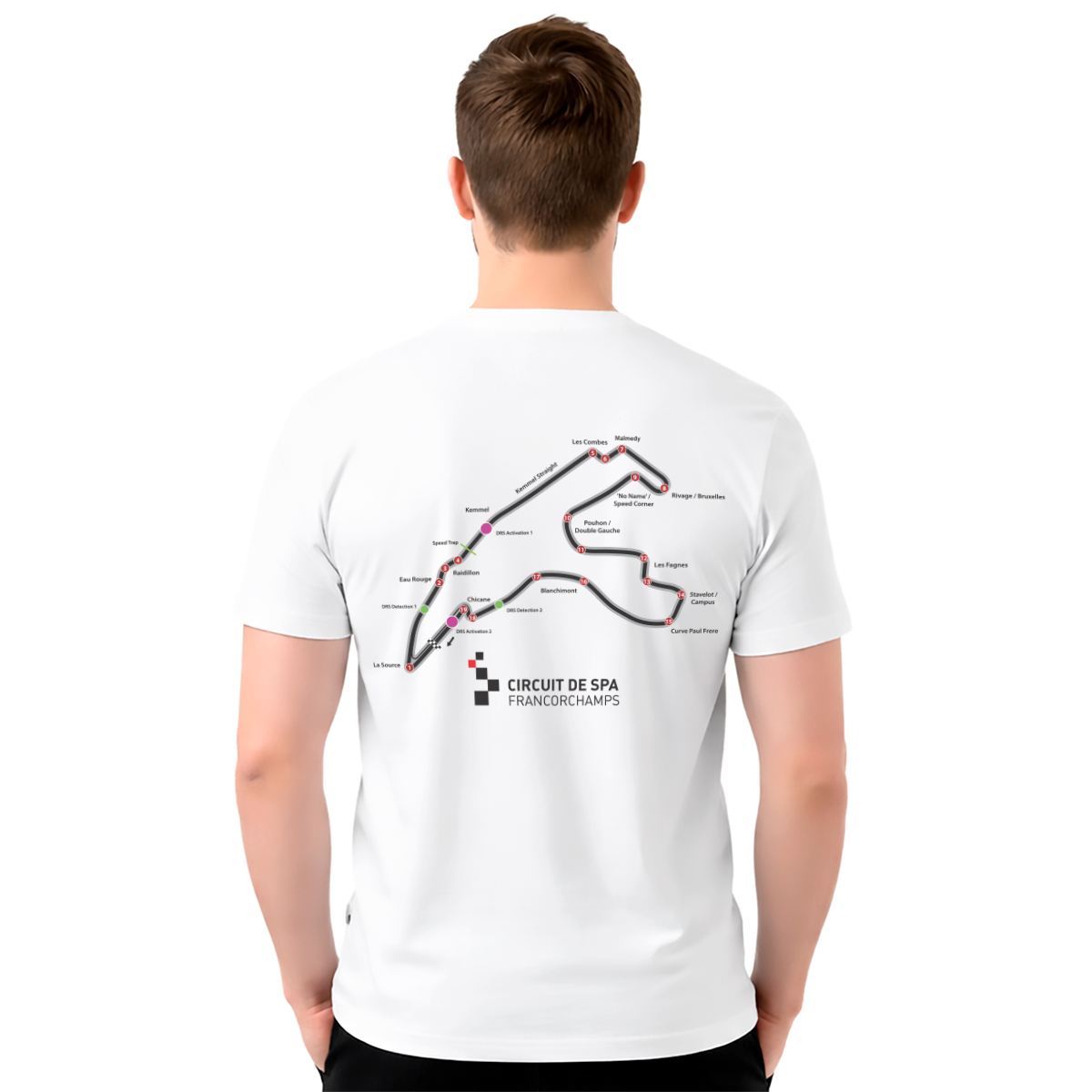 AMG Petronas F1 Circuit de Spa − muška bela majica - Слика 2