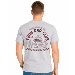 Twin Dad Club – muška melirano siva majica