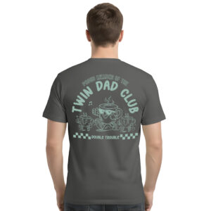 Twin Dad Club – muška tamno siva majica