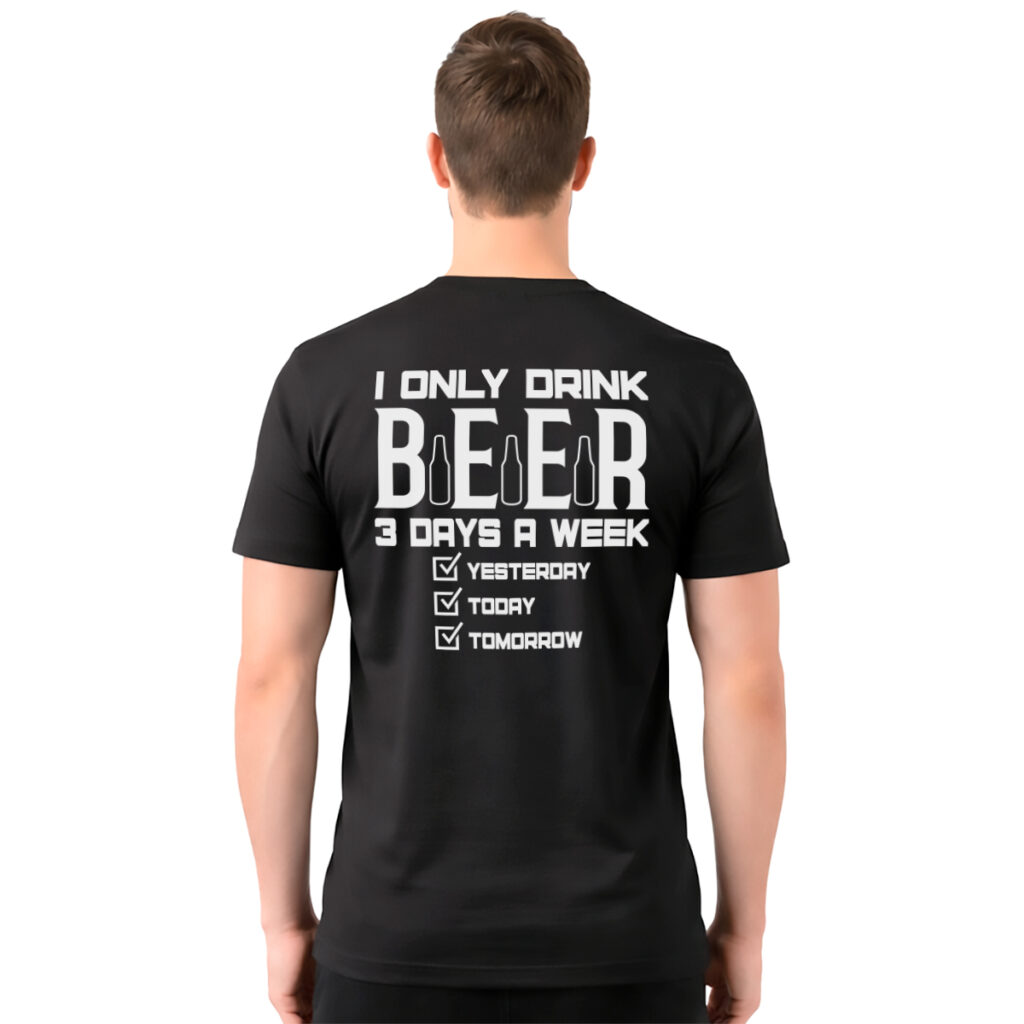 I only drink beer – muška crna majica