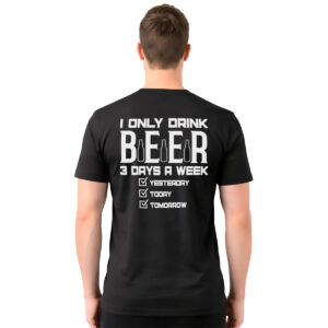 I only drink beer – muška crna majica