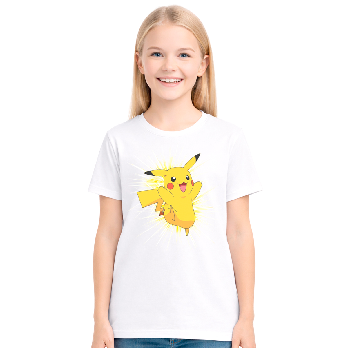 Pikachu – dečija bela majica