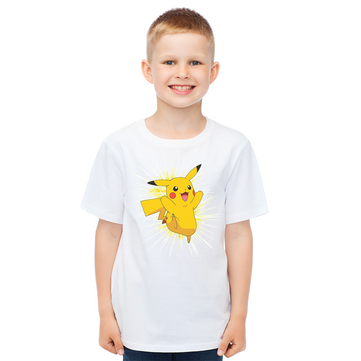 Pikachu – dečija bela majica - Image 2