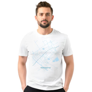 Ruski Kerestur mapa – muška bela majica